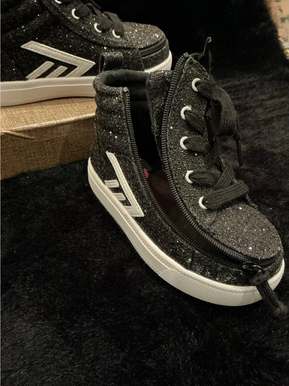 Billy Children’s Black Glitz CS High Top